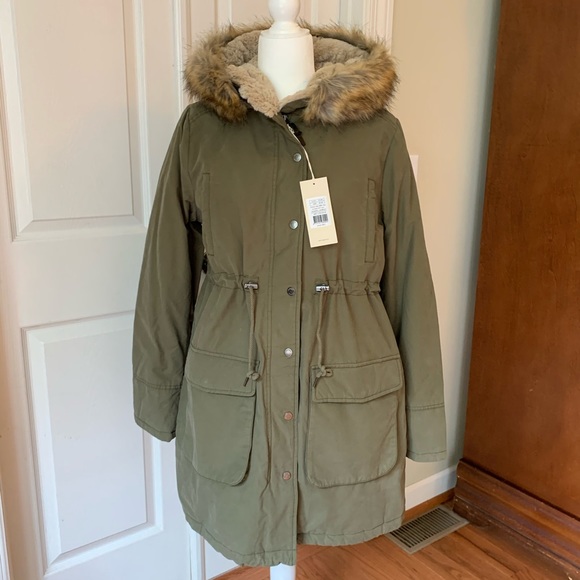 Noppies Jackets & Blazers - NEW Noppies Malin maternity coat green fur hood L